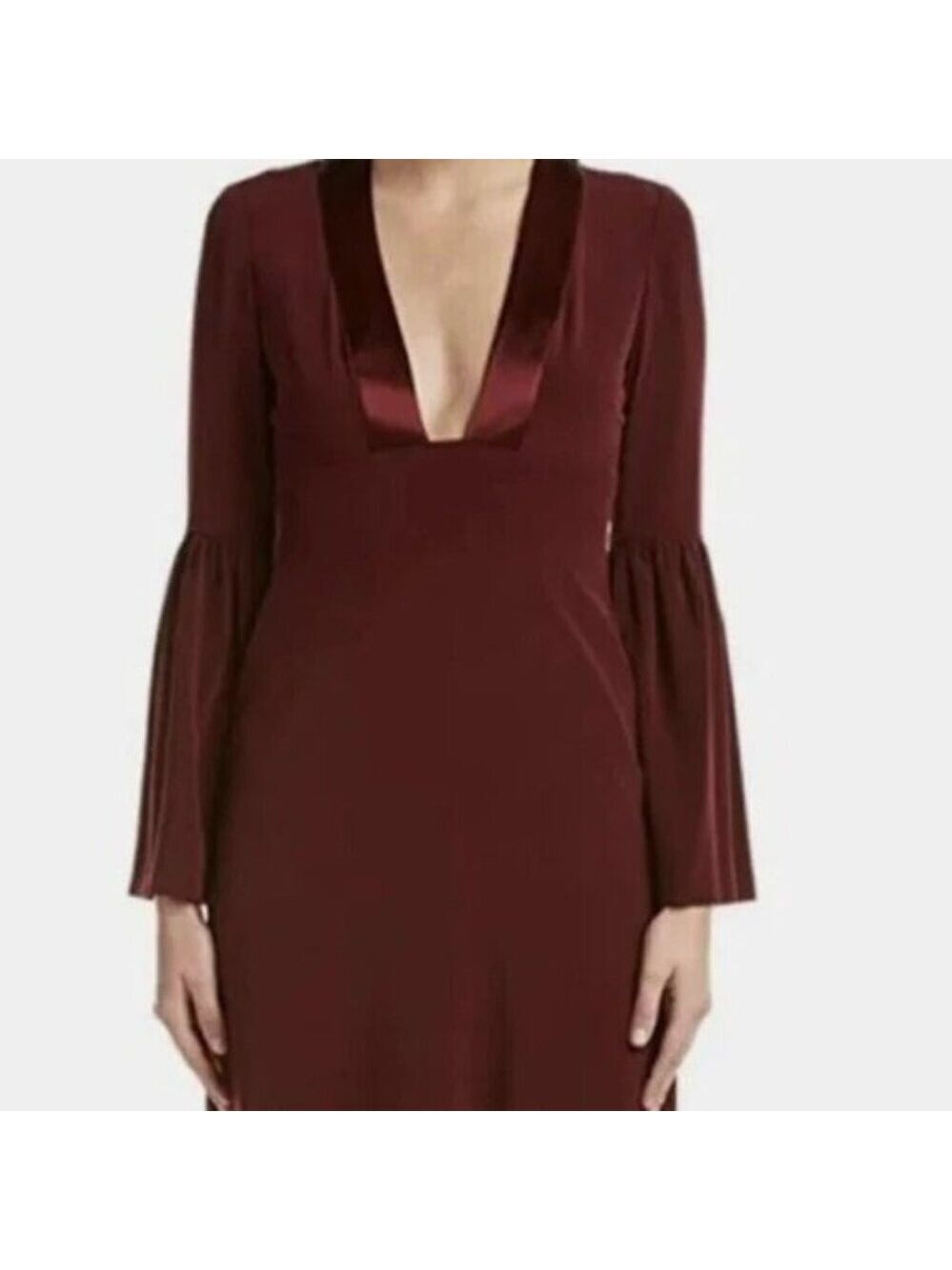JILL by JILL STUART Women's Deep-v Long Sleeved Cocktail Dress 6
